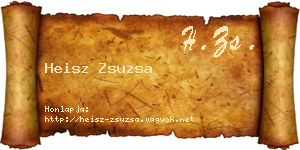 Heisz Zsuzsa névjegykártya